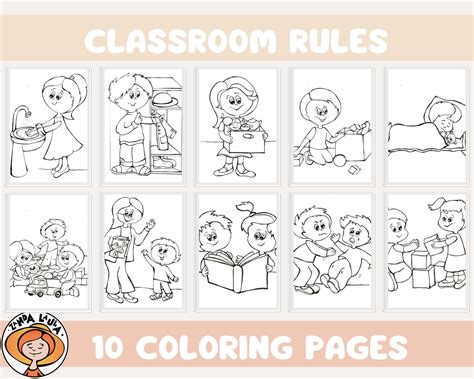 Classrom Rules Coloring Pages For Kids10 Best Preschool Printables