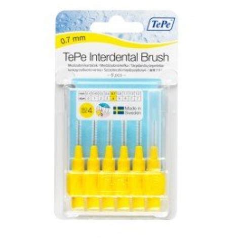 07mm Yellow Tepe Interdental Brushes Brush 6 07mm Size Pack 4 Iso