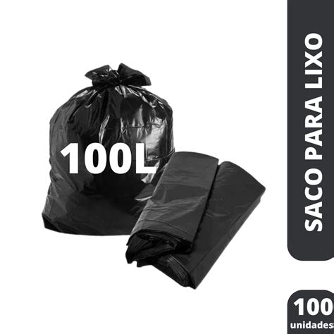 Saco Para Lixo 100l Preto Pct C 100 Sordi