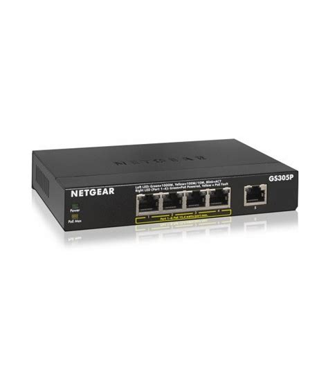 Netgear GS305P 200PES Switch 5 Ports Gb No Gestionable 4 Puertos PoE