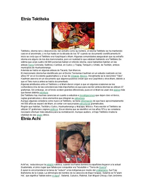 Pdf Etnias De Guatemala Lugar Trajes Dokumen Tips