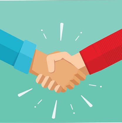 Shaking Hands Vector Illustration Agreement Deal Handshake