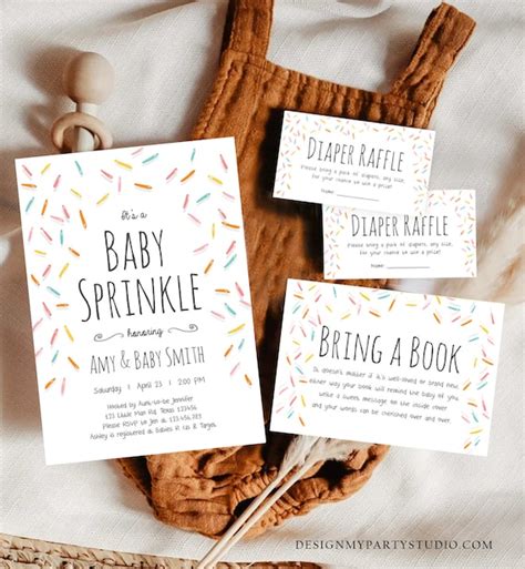 Editable Baby Sprinkle Shower Invitation Bundle Gender Neutral