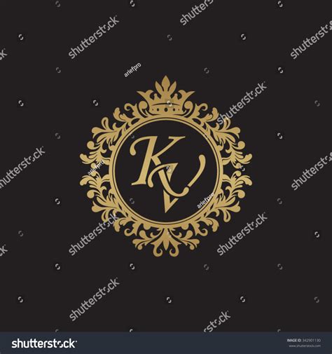 Kv Initial Luxury Ornament Monogram Logo Stock Vector (Royalty Free) 342901130 | Shutterstock