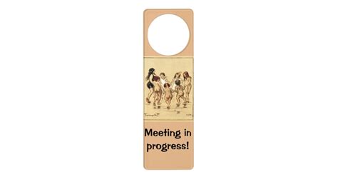 Meeting in Progress! Door Hanger | Zazzle