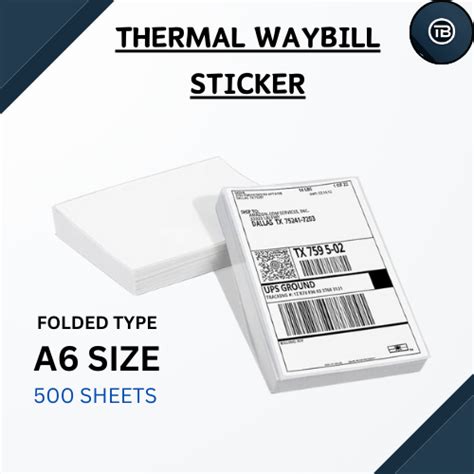 Thermal Waybill Sticker Fold Pcs Stack Mmx Mm A Size For