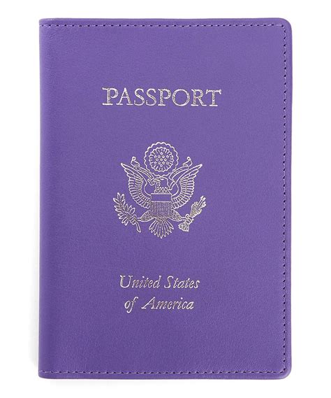 Royce Leather Purple Leather Rfid Blocking Passport Case Purple Leather Passport Case Rfid