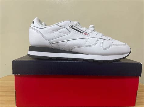 Reebok Classic Leather White Black, Men's Fashion, Footwear, Sneakers ...