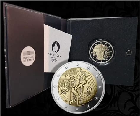 2 EUROS B E 2022 Jeux Olympiques Paris 2024 Coffret Complet EUR 47 90