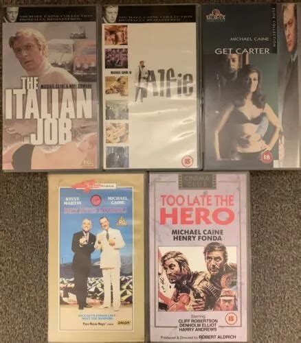 Michael Caine The Italian Job Alfie Get Carter Vhs Video Bundle