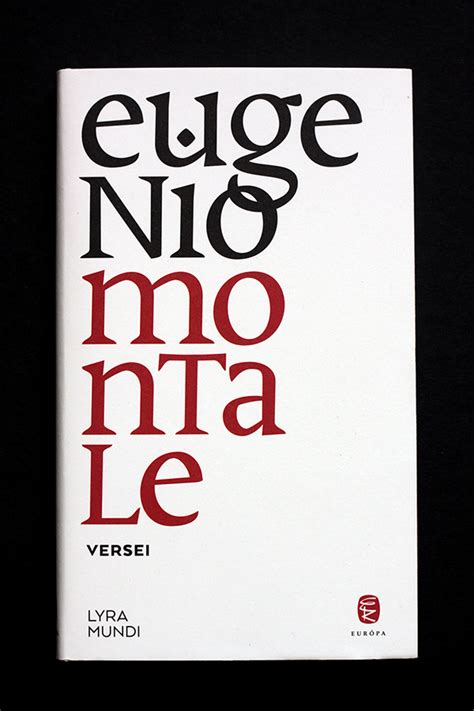 Eugenio Montales Poems Book Cover On Behance