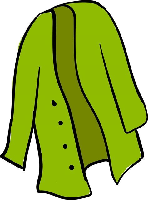 Green cardigan, illustration, vector on white background. 13724152 ...