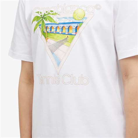 Casablanca Tennis Club Icon T Shirt White End