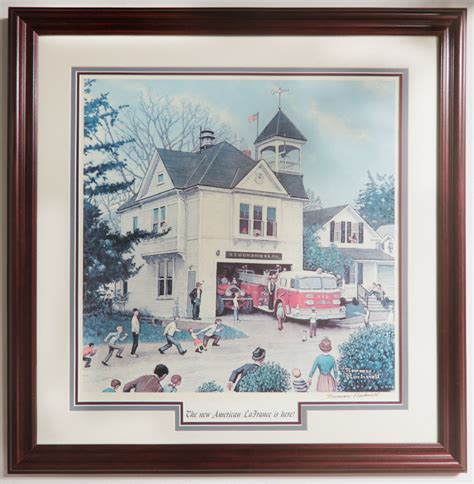 The New American La France Is Here Firehouse Signed Print Norman