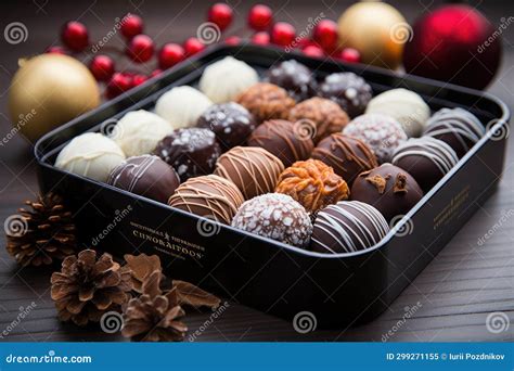 Christmas Chocolate Balls Stock Image Image Of Exquisite 299271155