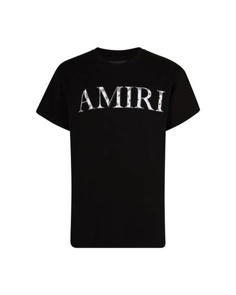 Amiri Bandana Logo T Shirt In Black For Men Lyst