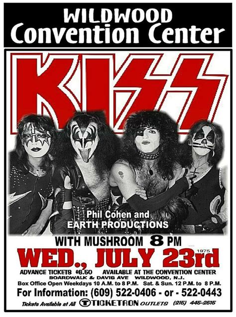 KISS 1975 Concert Poster WILDWOOD NJ CONVENTION HALL Gig Poster Pole