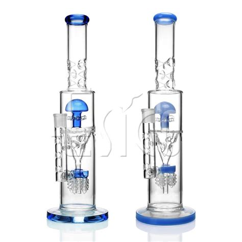 Esigo New Design Heady Glass Pipe Straight Tube Tobacco Use Double Perc