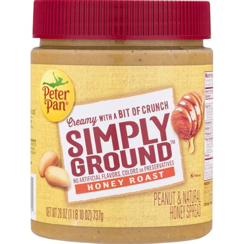 Peter Pan Simply Ground Honey Roast Peanut Butter 26 Oz Instacart