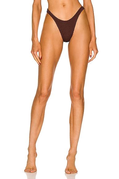 Bond Eye Scene Brief Bikini Bottom In Chocolate Shiny Fwrd