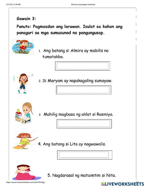 Simuno At Panaguri Online Exercise For Live Worksheets Nbkomputer