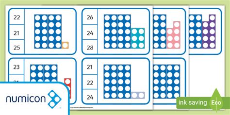 Numicon Shapes 21 30 Place Value Peg Matching Game