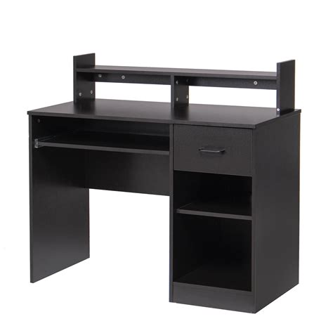 Computer desk with drawers storage shelf keyboard tray home office ...