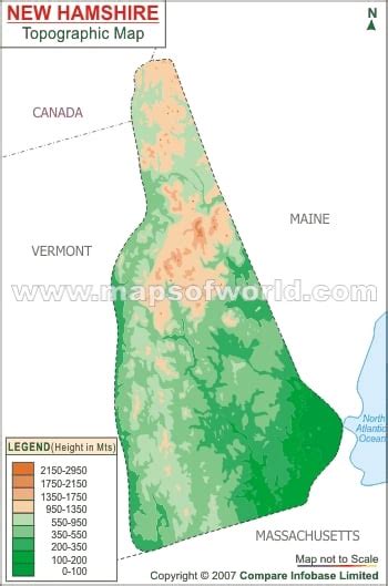 New Hampshire Topographic Map