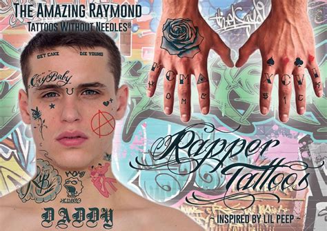 Lil Peep Set 1 Temporary Tattoo Rapper Bucks Post Malone Sleeves