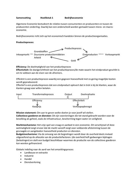 Samenvatting Marktonderzoek Tot En Met Hoofdstuk En Berekeningen