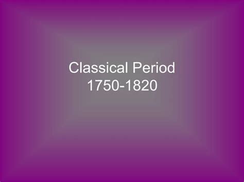 Classical Periodppt