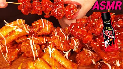 먹방asmr 불닭소스 닭강정 Spicy Fire Sauce Chicken Asmr Eating Sounds No