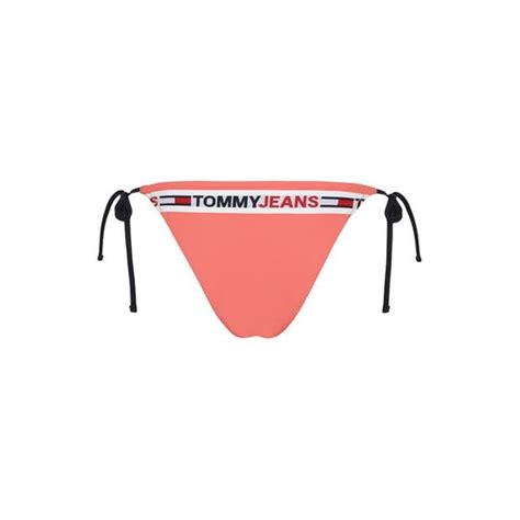 Tommy Hilfiger String Side Tie Cheeky Bikini Poppy Pink