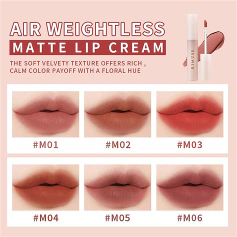 KIMUSE Liquid Lipstick Soft Matte Weightless Lip Cream Moisturising