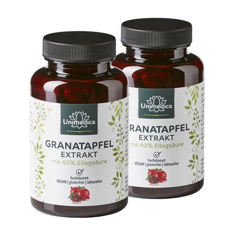 2er Sparset Granatapfel Extrakt 1 500 Mg Pro Tagesdosis 3 Kapseln