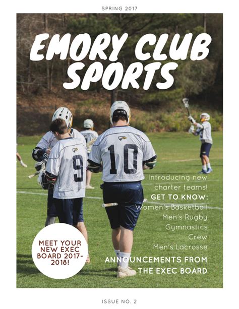 Emory Club Sports Newsletter Templates At