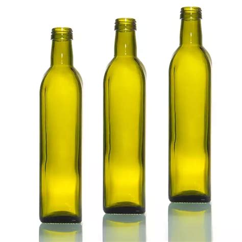 Food Grade 250ml 500ml 750ml 1000ml Square Dark Green Glass Bottle