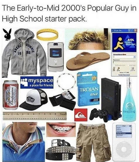 Early To Mid 2000s Popular Guy In High School Starter Pack R Starterpacks Starter Packs