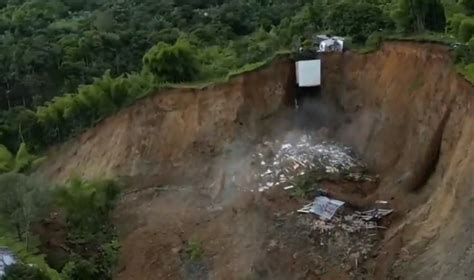 Deslizamento de terra destrói principal rodovia entre Colômbia e