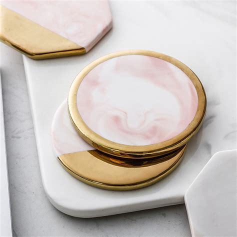 Jual Hana Marble Coaster Tatakan Gelas Round Shopee Indonesia