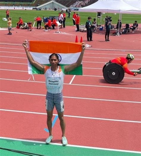 India Deepthi Jeevanji Won Gold Medal With World Record Time World Para