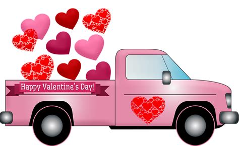 Free Image On Pixabay Valentine Truck Hearts In 2020 With Images