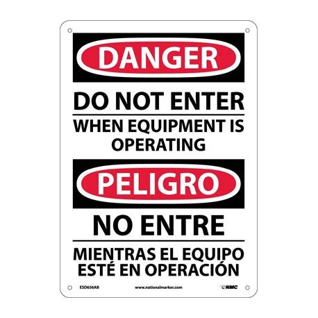 AccuformNMC SBMADM114 Bilingual OSHA Danger Safety Sign Do Not Enter