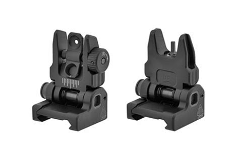 Utg Accu Sync Spring Loaded Ar15 Flip Up Sight Set Ar15discounts