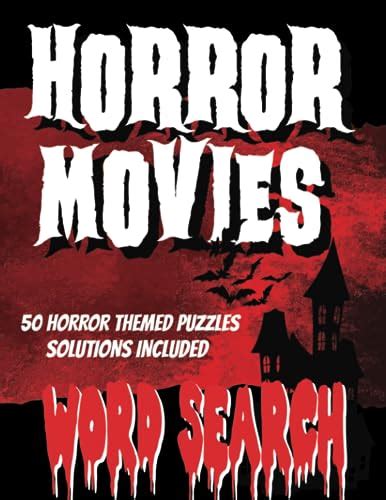 Horror Movies Word Search 50 Horror Themed Word Search Puzzles By