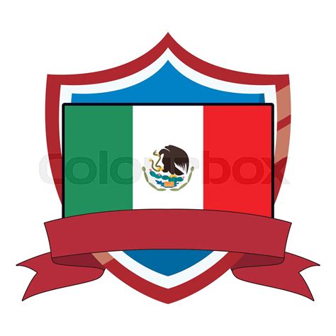 Mexico flag emblem | Stock vector | Colourbox