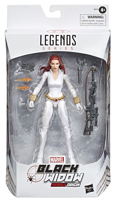 Exclusive Marvel Legends Black Widow Grey & White Costume Comic Figures ...