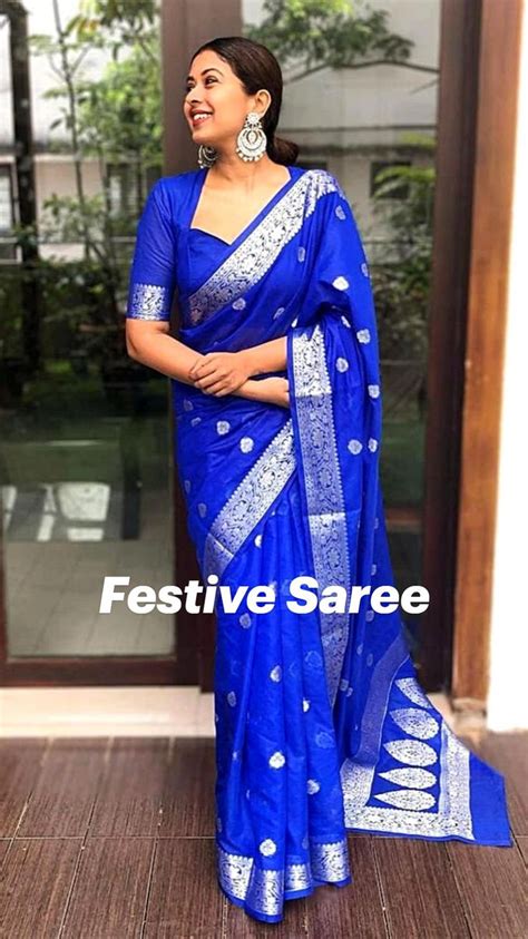 Ganesh Chaturthi Saree Collection Festive Sarees Blue Blouse