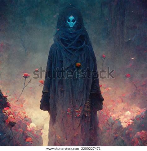 Macabre Creepy Demon Art Oil Painting Stock Illustration 2200227471 ...