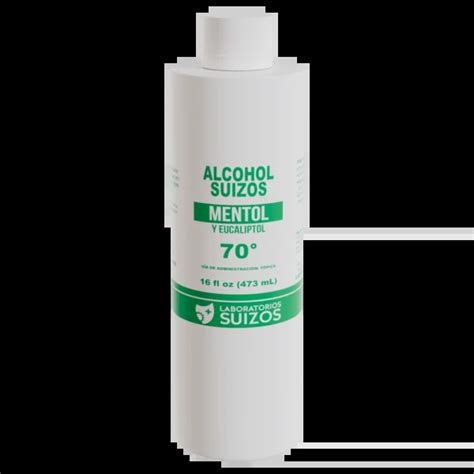 Alcohol 70° Mentol Y Eucalipto 16 Oz Laboratorios Suizos